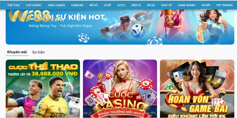 Khuyến Mãi WI88 - Cơ Hội Vàng Săn Ưu Đãi Hấp Dẫn 1 Săn ngay những deal sốc, giảm giá cực khủng