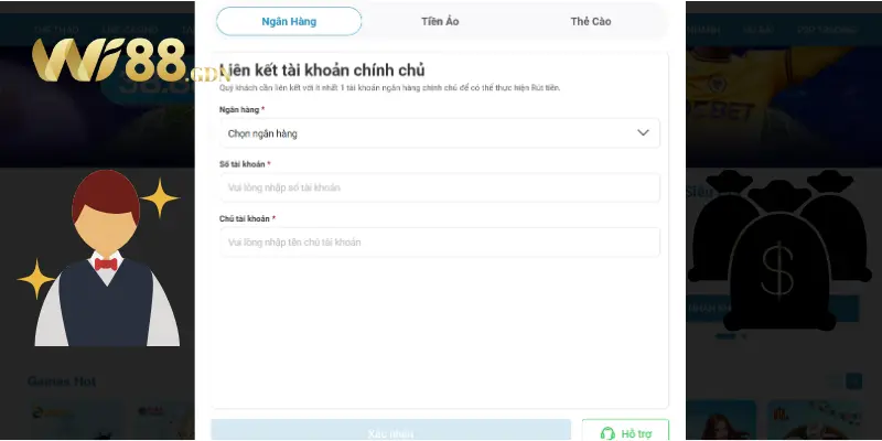 Hướng Dẫn Thao Tác Rút Tiền WI88 Nhanh Chóng Và Đơn Giản 3 Thao tác thực hiện đơn giản